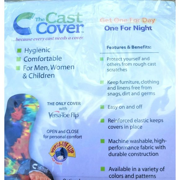 Cast Cover for Legs Colorful with Toe Cover Navy Blue Pattern S/M SM123-127 - Picture 5 of 7